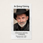 Simple Marble Photo Sympathy Memorial Prayer Kaart (Voorkant)