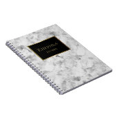 Simple Marble Waterverf Name Notitieboek (Rechterzijde)