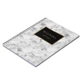 Simple Marble Waterverf Name Notitieboek (Linkerzijde)