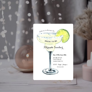 Simple Margarita Bachelorette Party Kaart