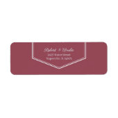 Simple Maroon Custom Return Address Etiket (Voorkant)