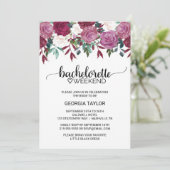 Simple Marsala en Burgundy Bachelorette Weekend Kaart (Staand voorkant)