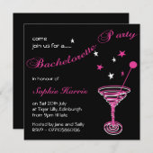 Simple Martini Swirl Bachelorette Party Kaart (Voorkant / Achterkant)