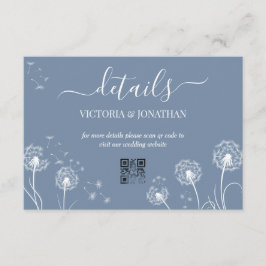 Simple Meadow Flower Wedding Details Informatiekaartje