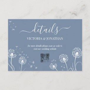 Simple Meadow Flower Wedding Details Informatiekaartje
