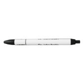 Simple Medical Professional Asclepius Black White Zwarte Inkt Pen (Voorkant)