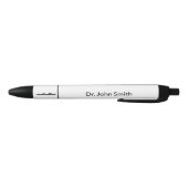 Simple Medical Professional Asclepius Black White Zwarte Inkt Pen (Bodem)