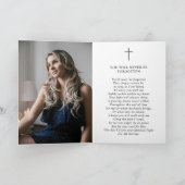 Simple Memorial Funeral Photo Sympathy Remembrance Kaart (Binnen)
