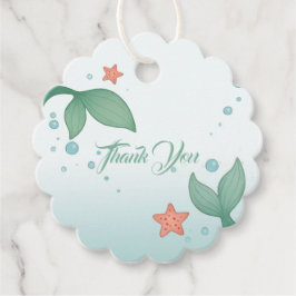 Simple mermaid's tails bedankjes labels