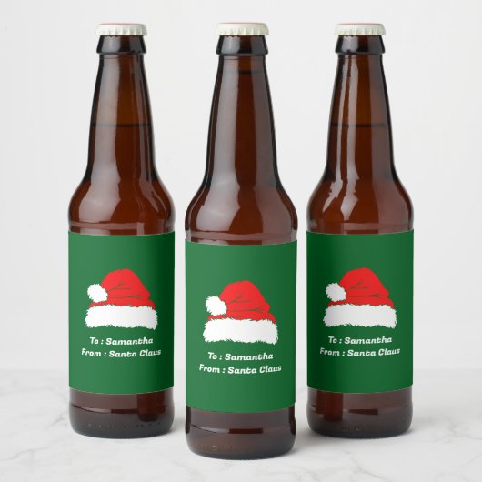 Simple Merry Christmas Bier Etiket (Flessen)