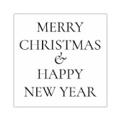 Simple Merry Christmas happy New Year Rubberstempel (Afrduk)