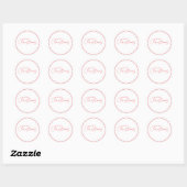 Simple Merry Christmas Typography Design Ronde Sticker (Vel)