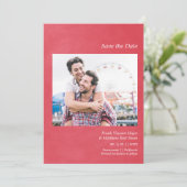 Simple Metallic Effect Engaged Gay Couple Photo Save The Date (Staand voorkant)
