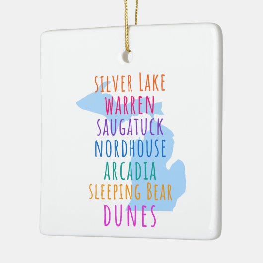 Simple Michigan Sleeping Bears Dunes Ornament (Links)