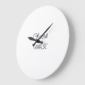 Simple minimal add name cheers couple name custom  grote klok (Hoek)