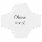 Simple minimal add name cheers couple name custom voetbal (Enkel)