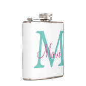 simple minimal add name monogram green pink blue t heupfles (Rechts)