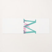 simple minimal add name monogram green pink blue t yogamat (Achterkant (horizontaal))