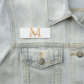 simple minimal add name monogram orange brown  thr naamplaatje (In situ)