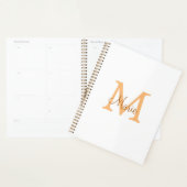 simple minimal add name monogram orange brown thr planner (Display)