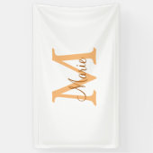 simple minimal add name monogram orange brown thr spandoek (Verticaal)