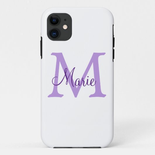 simple minimal add name monogram pink red throw Case-Mate iPhone case (Achterkant)
