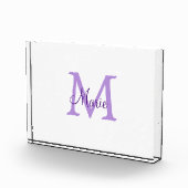 simple minimal add name monogram pink red throw fotoblokken (Rechts)