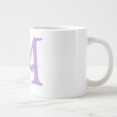 simple minimal add name monogram pink red   throw  grote koffiekop (Rechts)