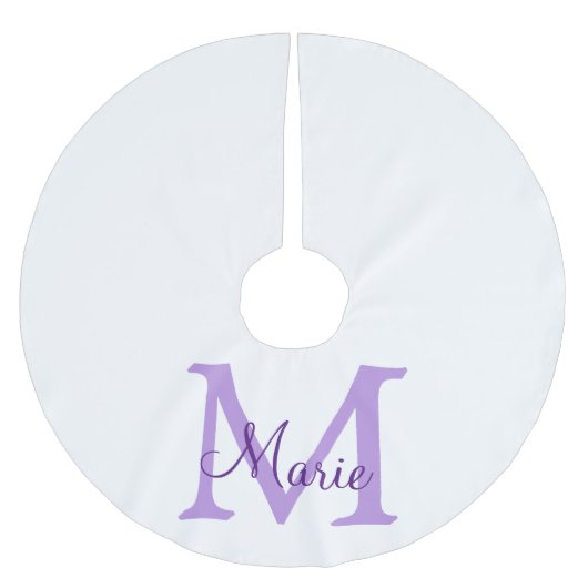 simple minimal add name monogram pink red throw kerstboom rok (Voorkant)