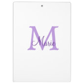 simple minimal add name monogram pink red throw klembord (Achterkant)