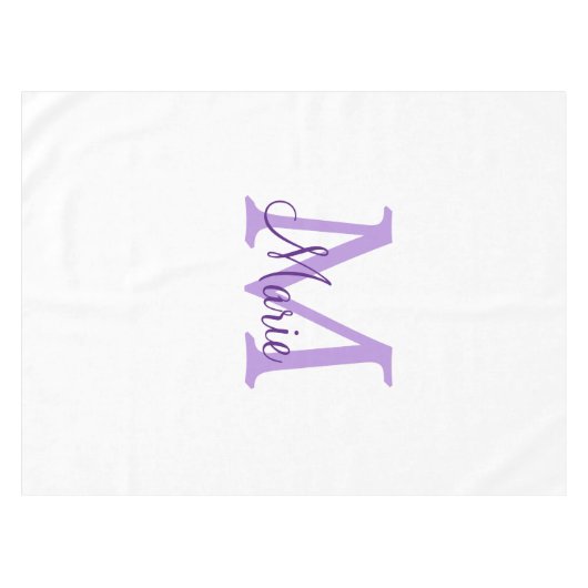 simple minimal add name monogram pink red throw tafelkleed (Voorkant (Horizontaal))