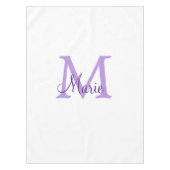 simple minimal add name monogram pink red throw tafelkleed (Voorkant)