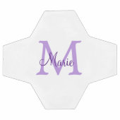 simple minimal add name monogram pink red throw voetbal (Enkel)