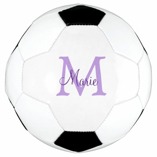 simple minimal add name monogram pink red throw voetbal (Voorkant)