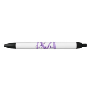 simple minimal add name monogram pink red throw zwarte inkt pen