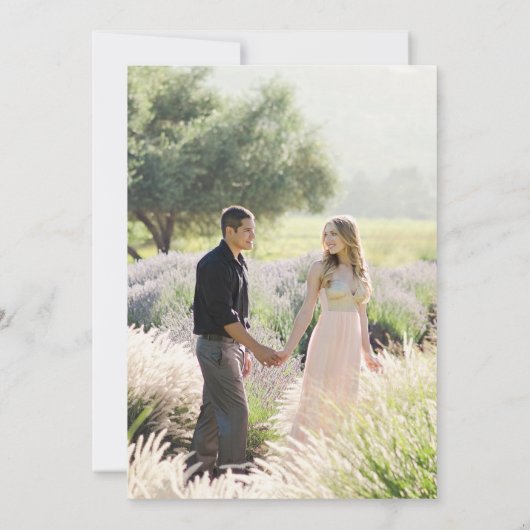 Simple Minimal Add Photo Wedding Kaart (Achterkant)