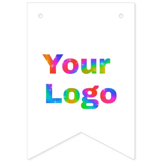 simple minimal add your logo business name text vlaggetjes (Tweede vlag)