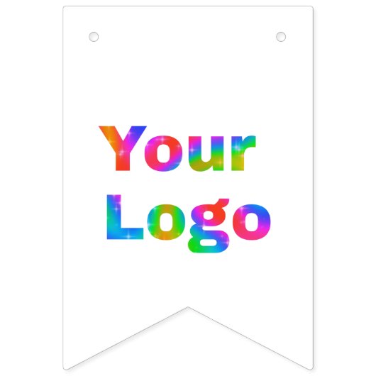 simple minimal add your logo business name text vlaggetjes (Derde vlag)