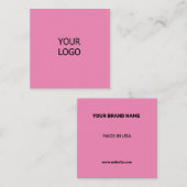 SIMPLE MINIMAL ADD YOUR LOGO CUSTOM TEXT HERE BUSI VIERKANTE VISITEKAARTJE (Voorkant / Achterkant)