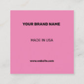 SIMPLE MINIMAL ADD YOUR LOGO CUSTOM TEXT HERE BUSI VIERKANTE VISITEKAARTJE (Achterkant)