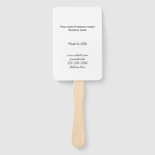 simple minimal add your logo/design here business handwaaier (Voorkant)