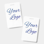 simple minimal add your logo/design here text badge (Voor- en achterkant)