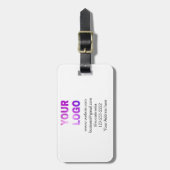 simple minimal add your logo/design here text pos bagagelabel (Voorkant verticaal)