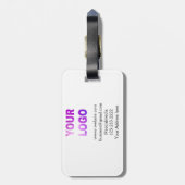 simple minimal add your logo/design here text pos bagagelabel (Achterkant verticaal)