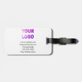 simple minimal add your logo/design here text pos bagagelabel (Achterkant horizontaal)