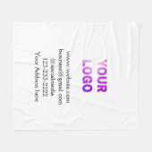 simple minimal add your logo/design here text pos fleece deken (Voorkant (Horizontaal))