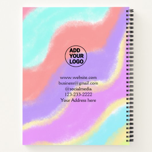 simple minimal add your logo/design here text  pos notitieboek (Achterkant)