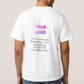 simple minimal add your logo/design here text pos t-shirt (Achterkant)
