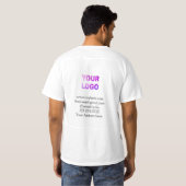 simple minimal add your logo/design here text pos t-shirt (Achterkant volledig)