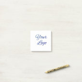 simple minimal add your logo/design here text post-it® notes (Op bureau)